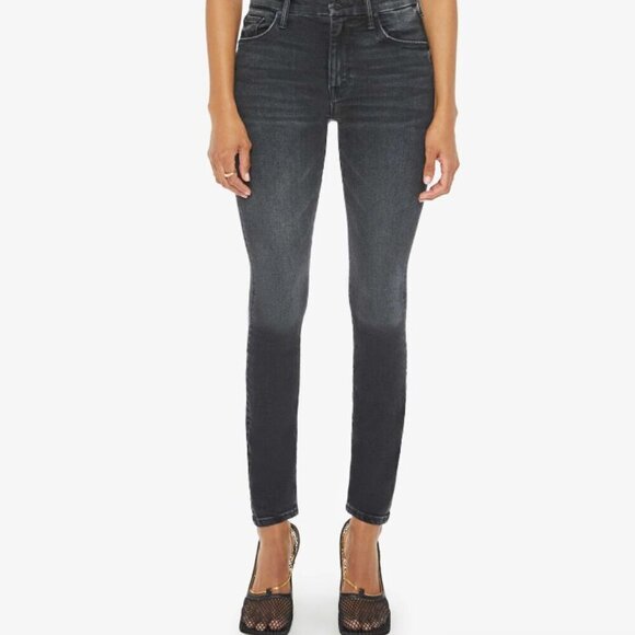 Mother the looker black gray high rise skinny jeans 29 the told time saloon - Picture 1 of 11